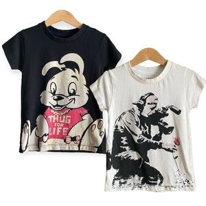 Eleven Paris Brandalized Banksy Street Art Graffiti T-shirt Bundle 4t